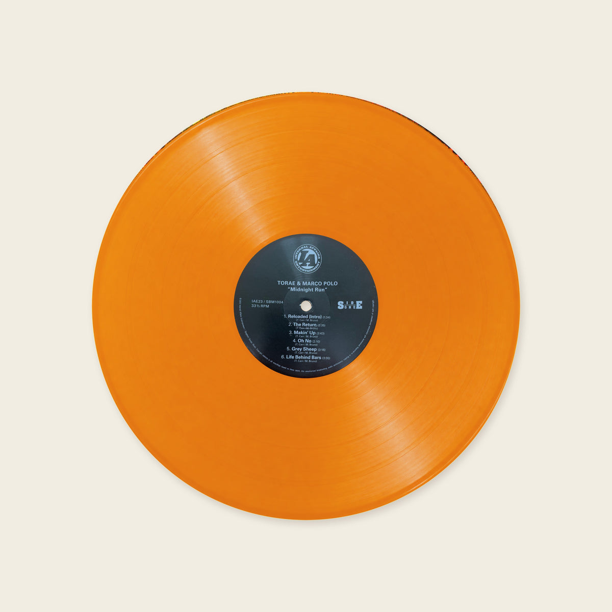 Torae & Marco Polo - Midnight Run (Vinyl - Orange Edition)